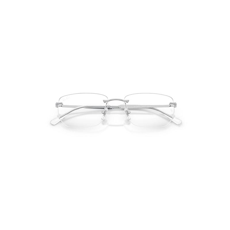 Ray-Ban Rb3768v Optics Eyeglasses Silver Frame Clear Lenses Polarized by RAY-BAN
