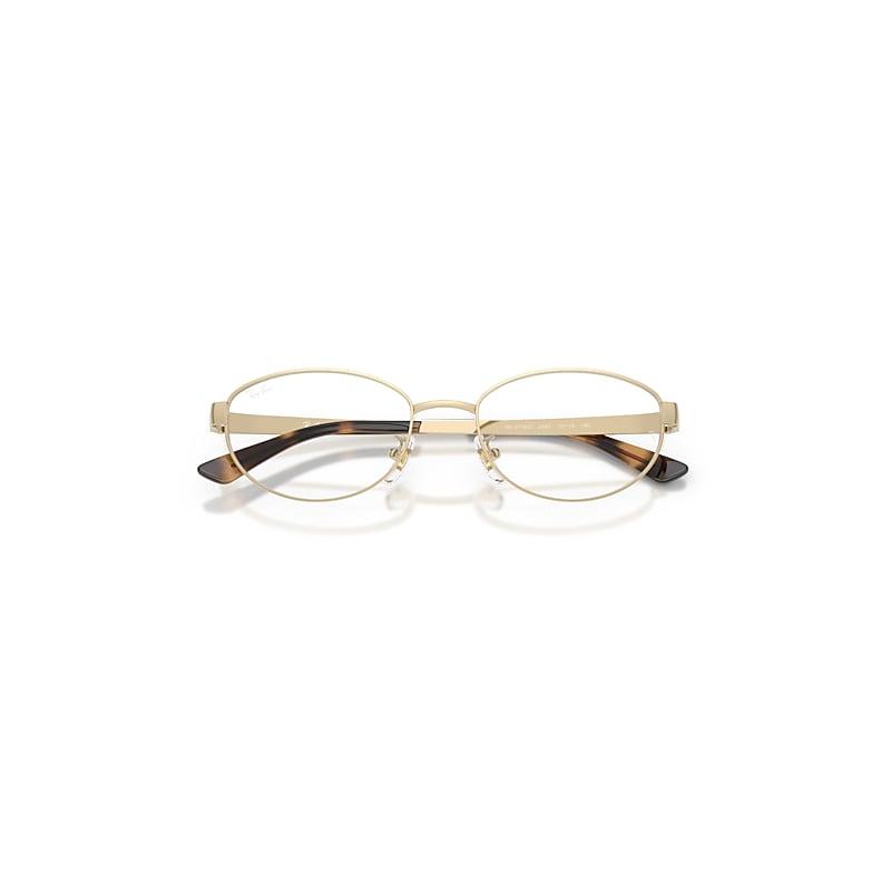 Ray-Ban Rb3774d Optics Eyeglasses Light Gold Frame Clear Lenses Polarized by RAY-BAN