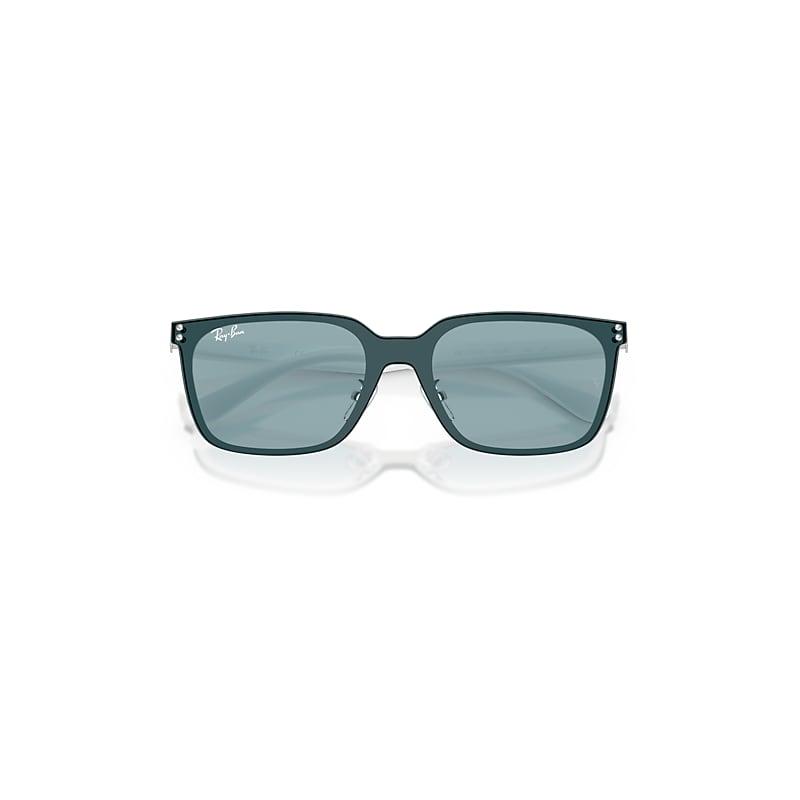 Ray-Ban Rb3784d Sunglasses Silver Frame Blue Lenses by RAY-BAN