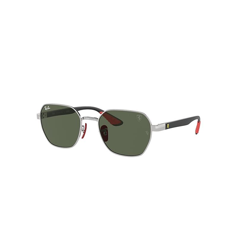 Ray-Ban Rb3794m Scuderia Ferrari Collection Sunglasses Black Frame Green Lenses by RAY-BAN
