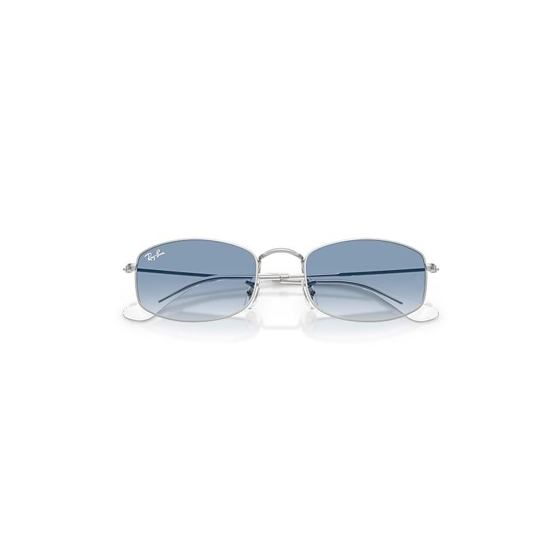 Ray-Ban Rb3832 Sunglasses Silver Frame Blue Lenses by RAY-BAN