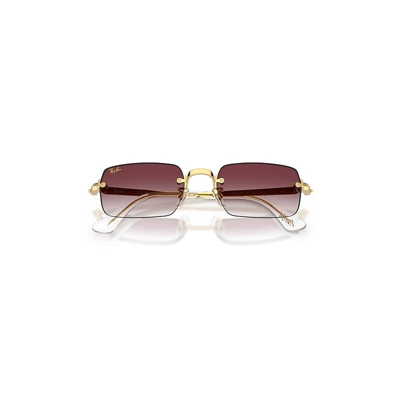 Ray-Ban Rb3928 By A$ap Rocky Sunglasses Arista Gold Frame Violet Lenses by RAY-BAN