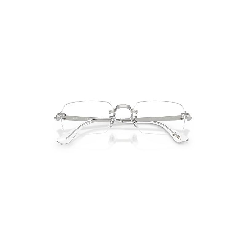 Ray-Ban Rb3928v Optics By A$ap Rocky Eyeglasses Silver Frame Clear Lenses Polarized by RAY-BAN