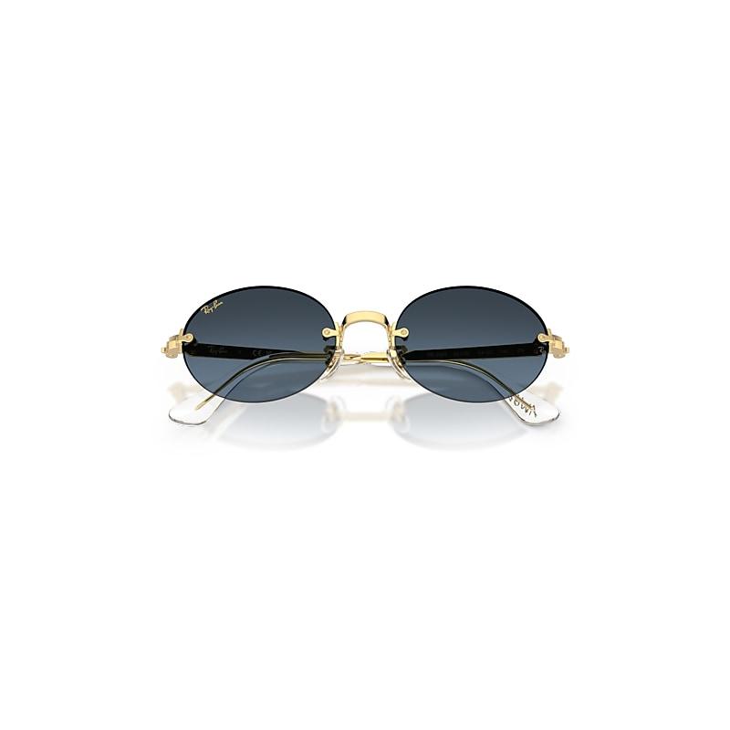Ray-Ban Rb3929 By A$ap Rocky Sunglasses Arista Gold Frame Blue Lenses by RAY-BAN