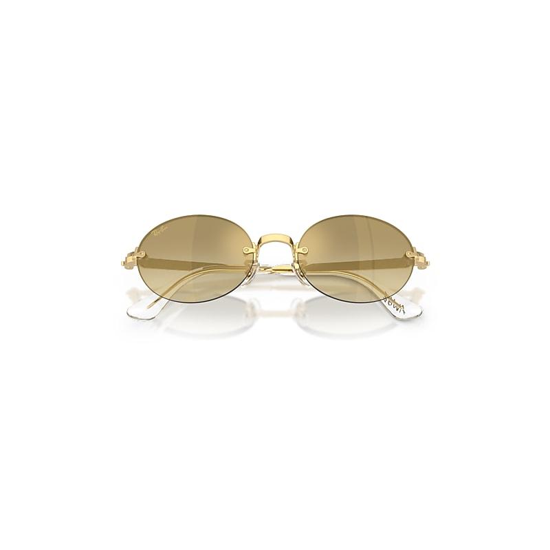 Ray-Ban Rb3929 By A$ap Rocky Sunglasses Arista Gold Frame Brown Lenses by RAY-BAN