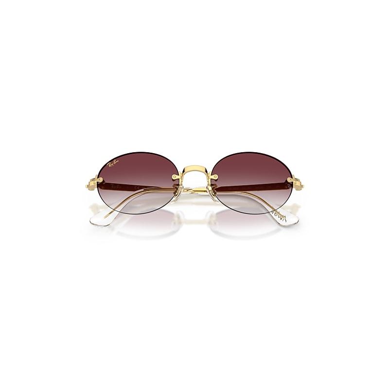 Ray-Ban Rb3929 By A$ap Rocky Sunglasses Arista Gold Frame Violet Lenses by RAY-BAN
