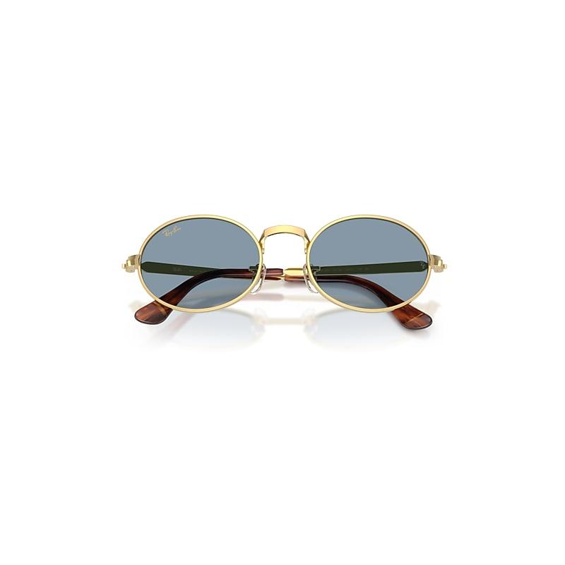 Ray-Ban Rb3931 By A$ap Rocky Sunglasses Arista Gold Frame Blue Lenses by RAY-BAN