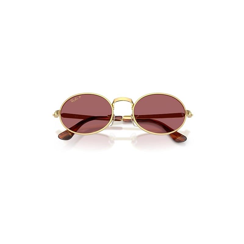 Ray-Ban Rb3931 By A$ap Rocky Sunglasses Arista Gold Frame Violet Lenses Polarized by RAY-BAN