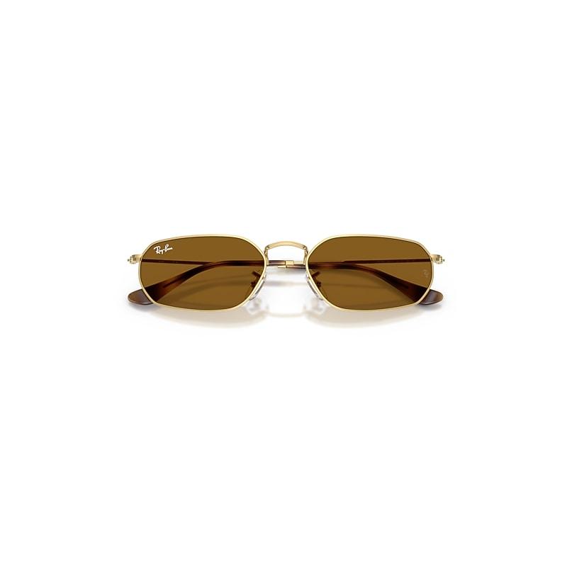 Ray-Ban Rb3947 Sunglasses Arista Gold Frame Brown Lenses by RAY-BAN