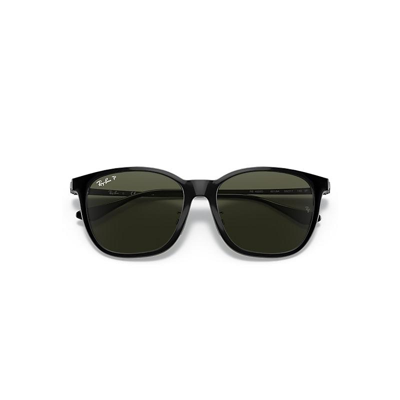 Ray-Ban Rb4333d Sunglasses Black Frame Green Lenses Polarized by RAY-BAN