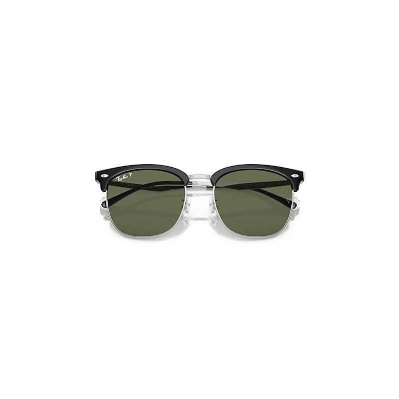 Ray-Ban Rb4418d Sunglasses Silver Frame Green Lenses Polarized by RAY-BAN