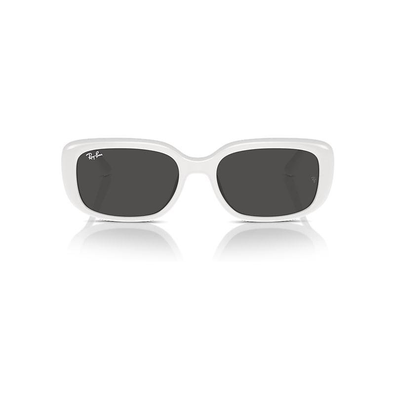 Ray-Ban Rb4421d Bio-based Sunglasses White Frame Grey Lenses by RAY-BAN
