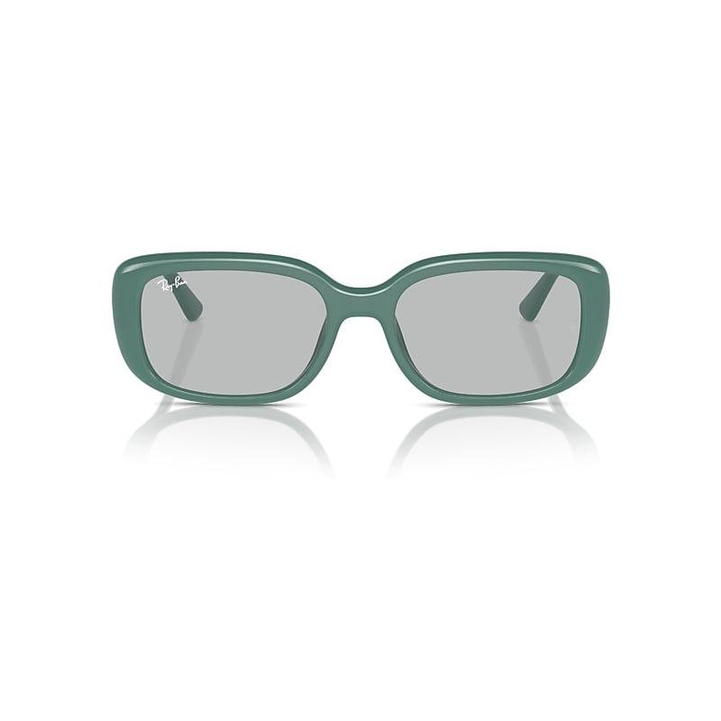 Ray-Ban Rb4421d Washed Lenses Bio-based Sunglasses Algae Green Frame Grey Lenses by RAY-BAN