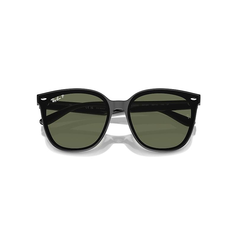 Ray-Ban Rb4423d Sunglasses Black Frame Green Lenses Polarized by RAY-BAN