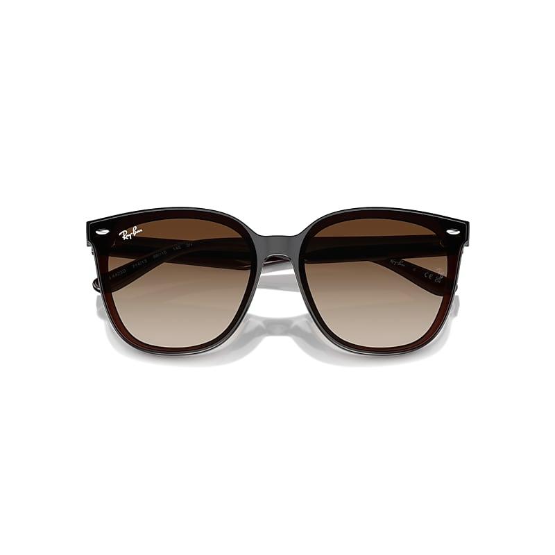 Ray-Ban Rb4423d Sunglasses Transparent Brown Frame Brown Lenses by RAY-BAN
