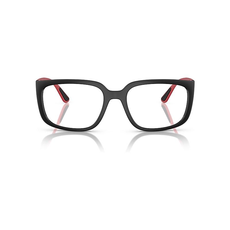 Ray-Ban Rb4443vm Optics Scuderia Ferrari Collection Eyeglasses Matte Red Frame Clear Lenses Polarized by RAY-BAN