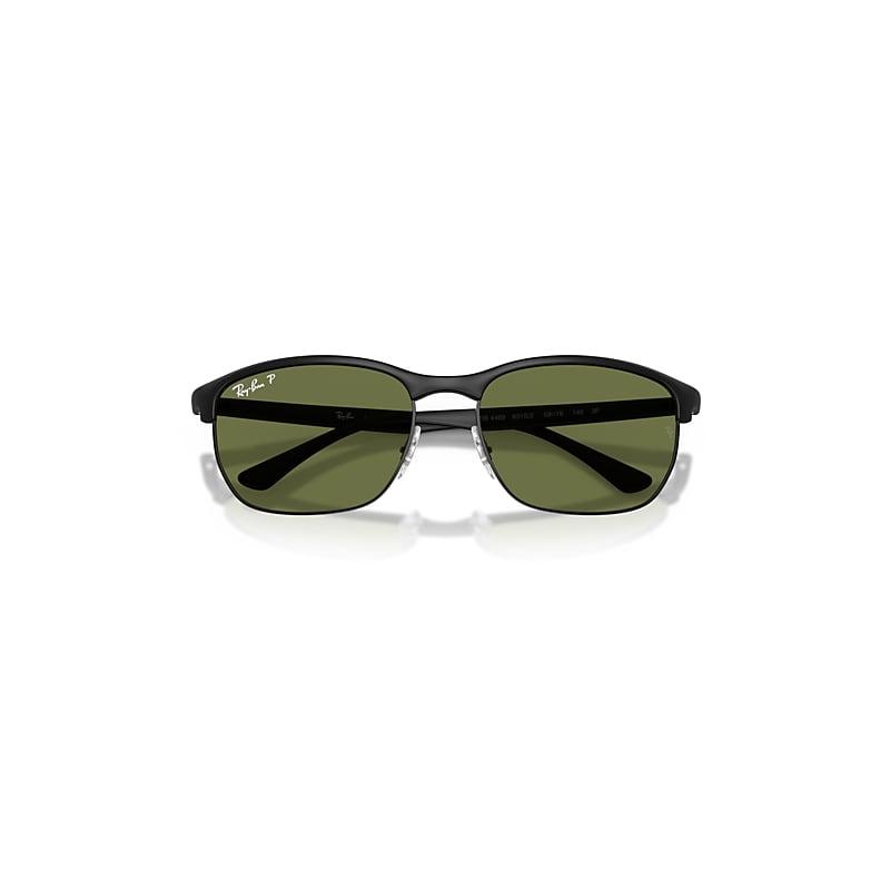 Ray-Ban Rb4469 Polarized Lenses Sunglasses Sand Black Frame Green Lenses Polarized by RAY-BAN