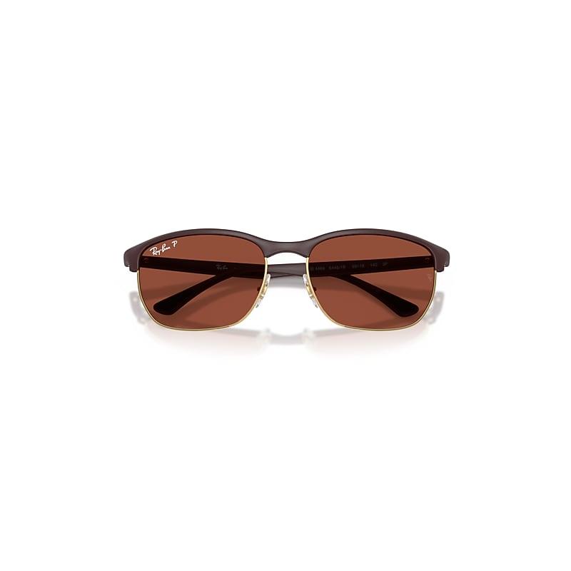 Ray-Ban Rb4469 Polarized Lenses Sunglasses Sand Violet Frame Red Lenses Polarized by RAY-BAN