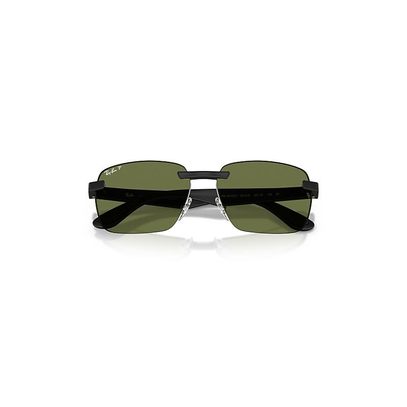 Ray-Ban Rb4470 Polarized Lenses Sunglasses Sand Black Frame Green Lenses Polarized by RAY-BAN