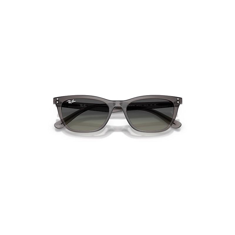 Ray-Ban Rb4474d Sunglasses Transparent Dark Grey Frame Grey Lenses by RAY-BAN