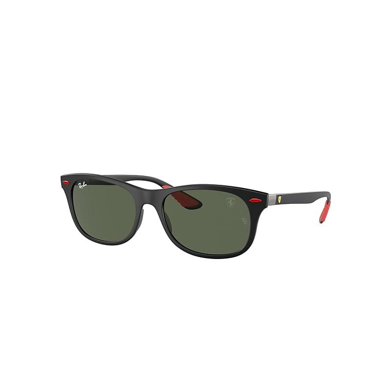 Ray-Ban Rb4607m Scuderia Ferrari Collection Sunglasses Black Frame Green Lenses by RAY-BAN