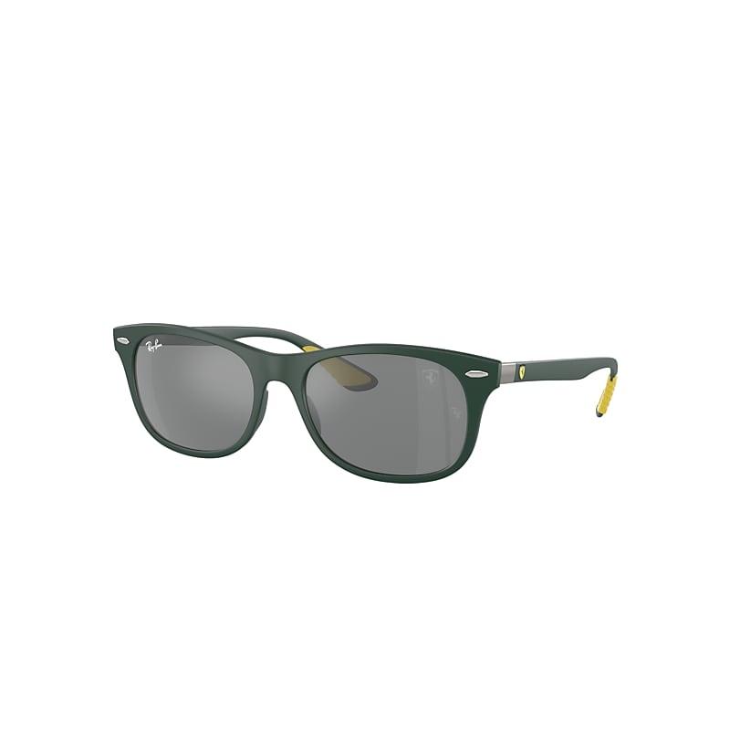 Ray-Ban Rb4607m Scuderia Ferrari Collection Sunglasses Green Frame Grey Lenses by RAY-BAN