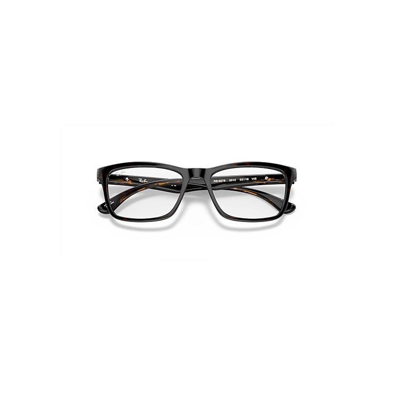 Ray-Ban Rb5279 Optics Eyeglasses Dark Havana Frame Clear Lenses by RAY-BAN