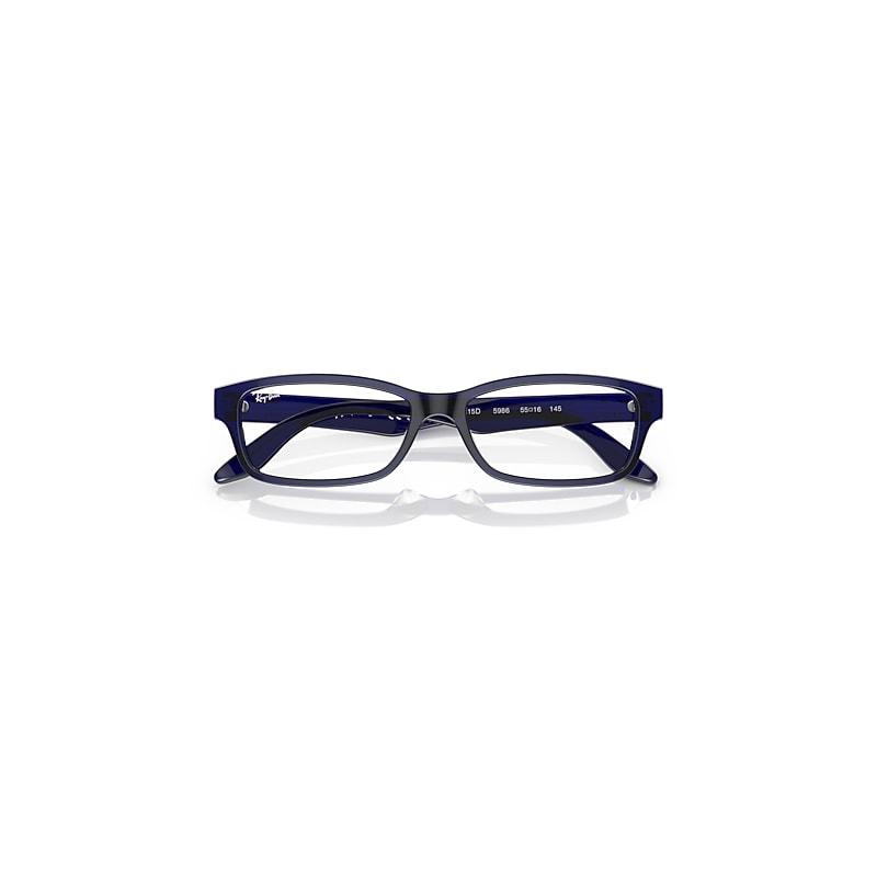 Ray-Ban Rb5415 Optics Eyeglasses Transparent Blue Frame Demo Lens Lenses Polarized by RAY-BAN