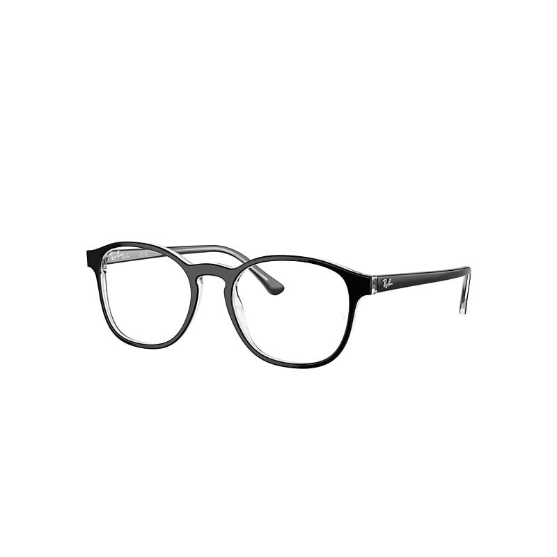 Ray-Ban Rb5417 Optics Eyeglasses Black On Transparent Frame Clear Lenses Polarized by RAY-BAN