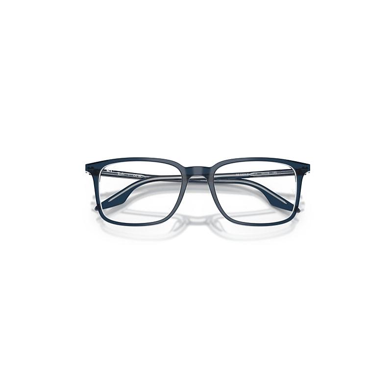 Ray-Ban Rb5421 Optics Eyeglasses Blue Transparent Frame Clear Lenses Polarized by RAY-BAN