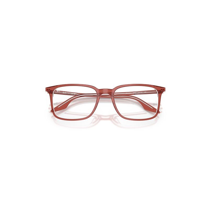 Ray-Ban Rb5421 Optics Eyeglasses Brown Transparent Frame Clear Lenses Polarized by RAY-BAN
