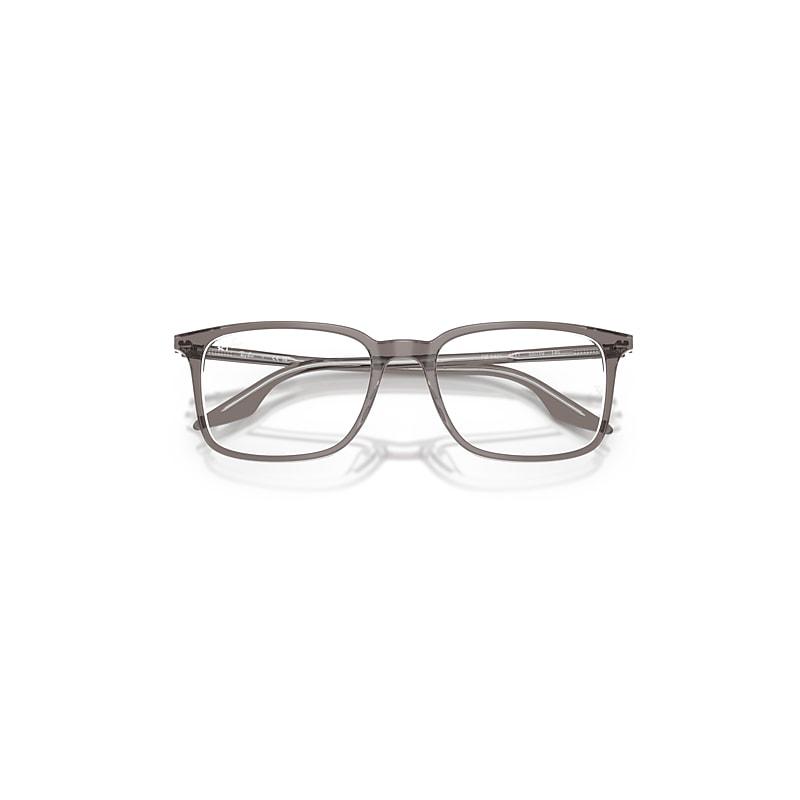 Ray-Ban Rb5421 Optics Eyeglasses Grey Transparent Frame Clear Lenses Polarized by RAY-BAN