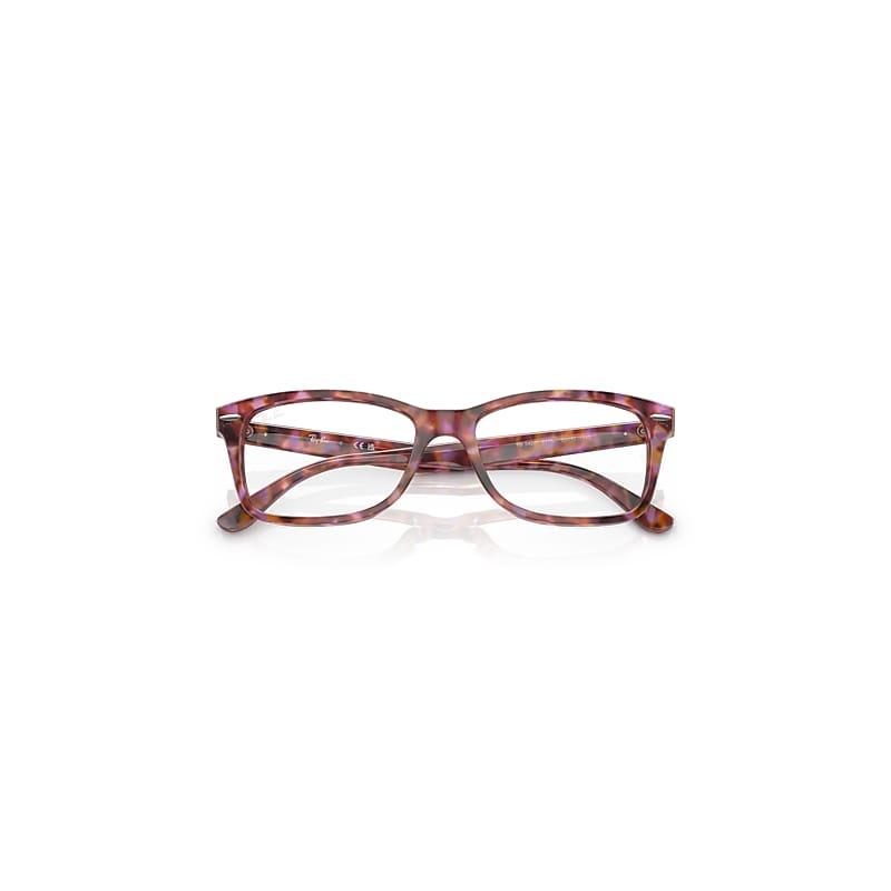 Ray-Ban Rb5428 Optics Eyeglasses Red & Purple Havana Frame Clear Lenses Polarized by RAY-BAN