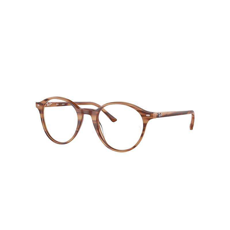 Ray-Ban Rb5430 Optics Eyeglasses Striped Brown Frame Clear Lenses Polarized by RAY-BAN