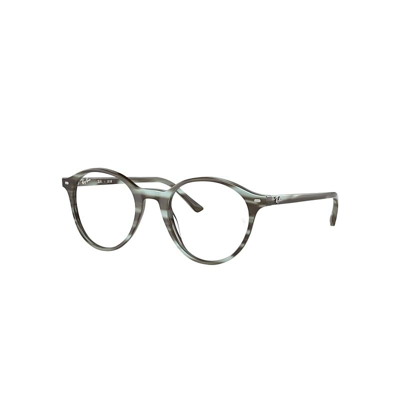 Ray-Ban Rb5430 Optics Eyeglasses Striped Green Frame Clear Lenses Polarized by RAY-BAN