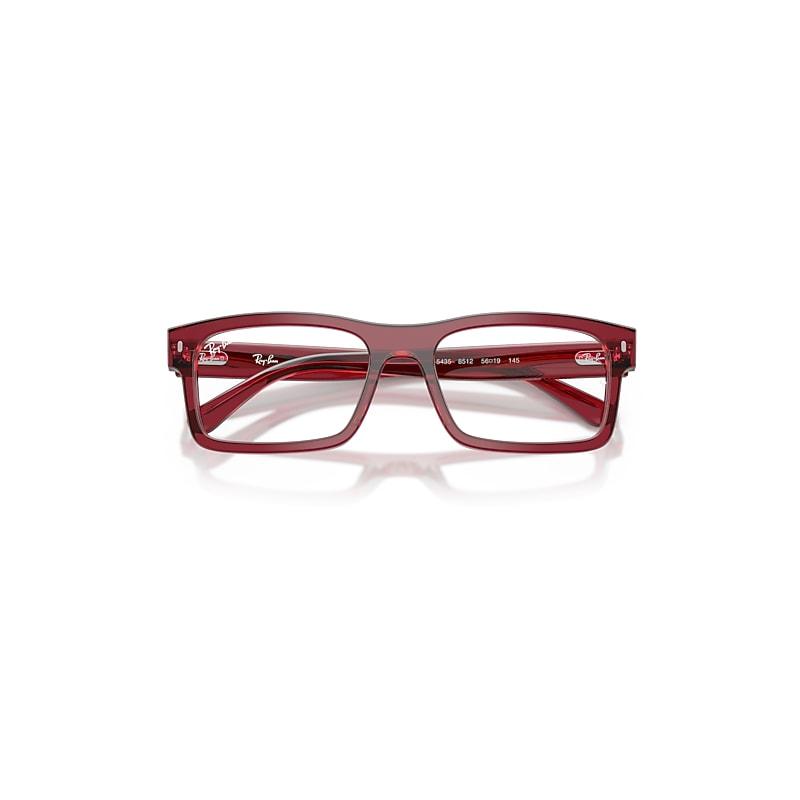 Ray-Ban Rb5435 Optics Eyeglasses Transparent Bordeaux Frame Clear Lenses Polarized by RAY-BAN