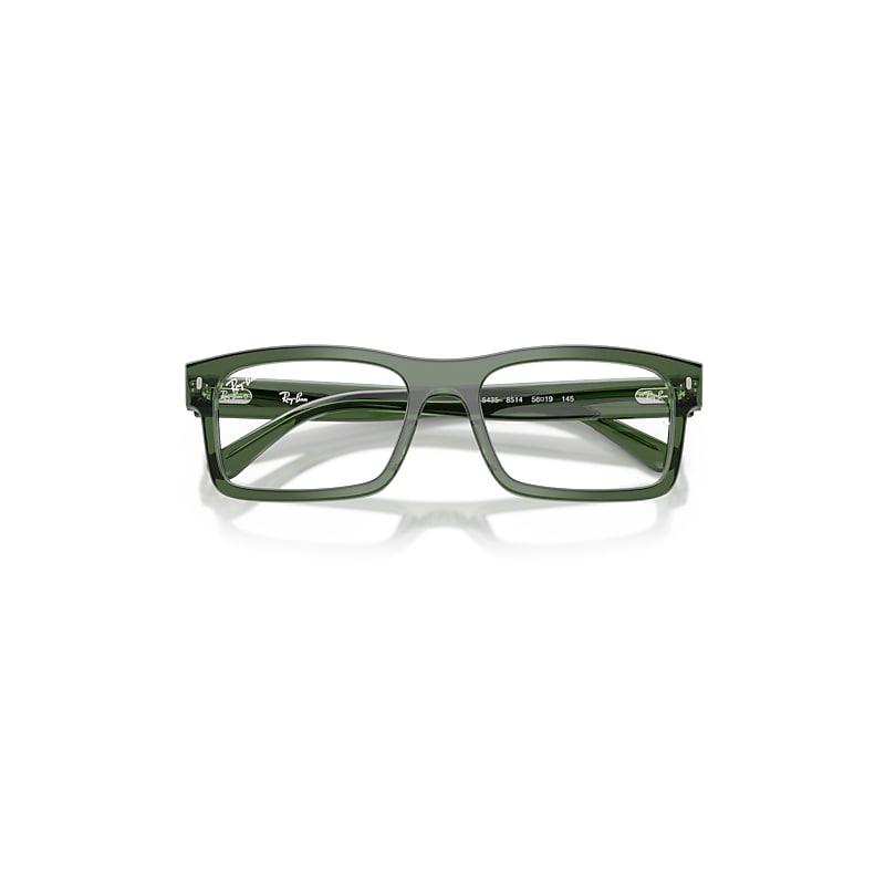Ray-Ban Rb5435 Optics Eyeglasses Transparent Green Frame Clear Lenses Polarized by RAY-BAN