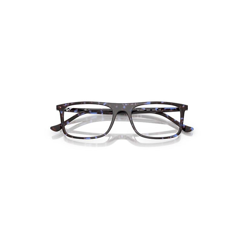 Ray-Ban Rb5440 Optics Eyeglasses Havana Blue Turtle Frame Clear Lenses Polarized by RAY-BAN