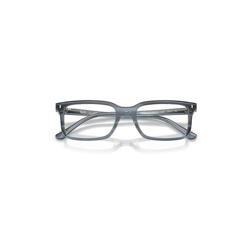 Ray-Ban Rb5445 Eyeglasses Striped Blue Frame Clear Lenses Polarized by RAY-BAN