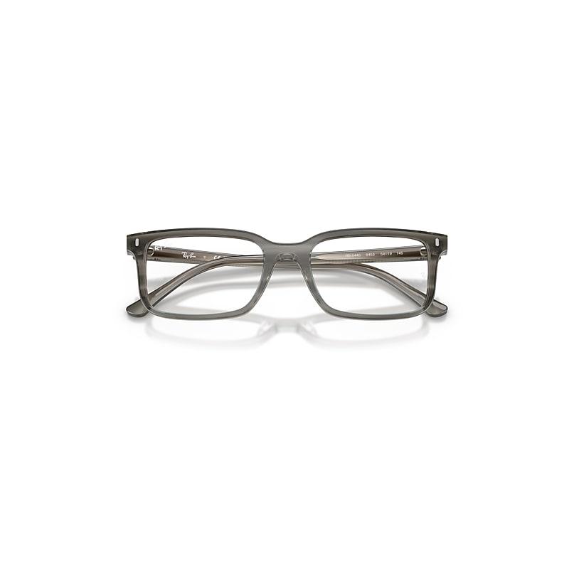 Ray-Ban Rb5445 Eyeglasses Striped Grey Frame Clear Lenses Polarized by RAY-BAN