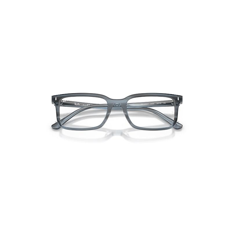 Ray-Ban Rb5445 Optics Eyeglasses Striped Blue Frame Clear Lenses Polarized by RAY-BAN