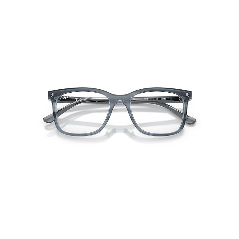 Ray-Ban Rb5446 Optics Eyeglasses Striped Blue Frame Clear Lenses Polarized by RAY-BAN