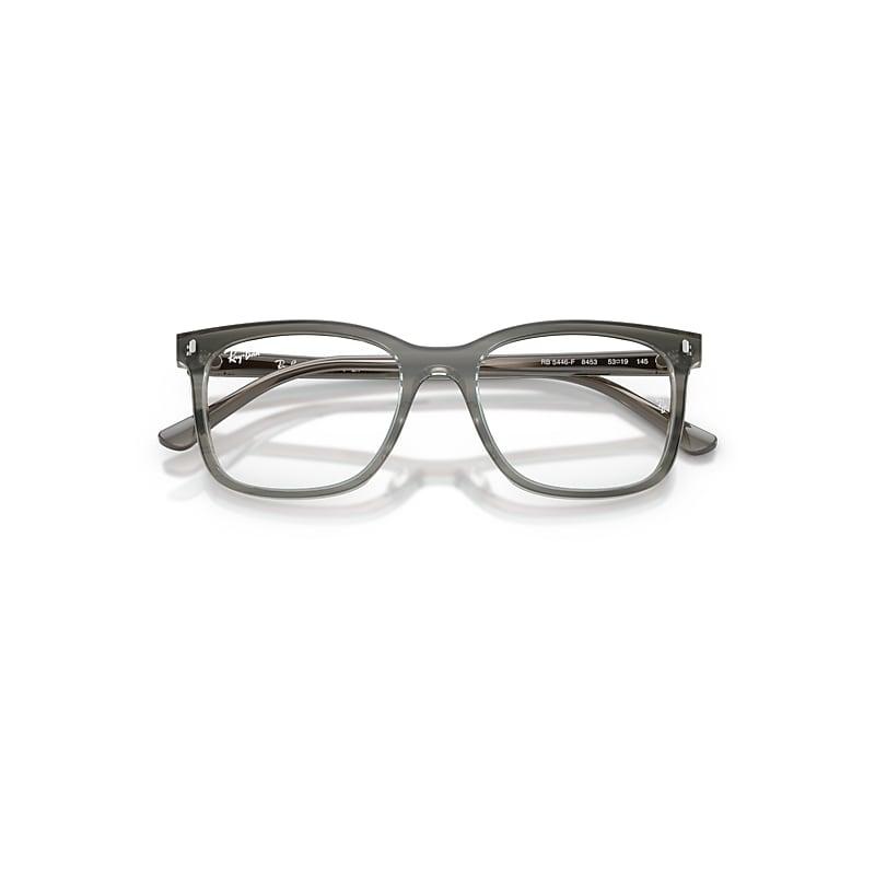 Ray-Ban Rb5446 Optics Eyeglasses Striped Grey Frame Clear Lenses Polarized by RAY-BAN