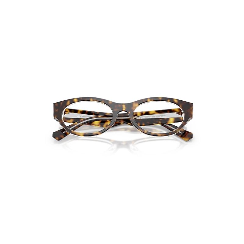 Ray-Ban Rb5447 Optics Eyeglasses Havana On Transparent Frame Clear Lenses Polarized by RAY-BAN