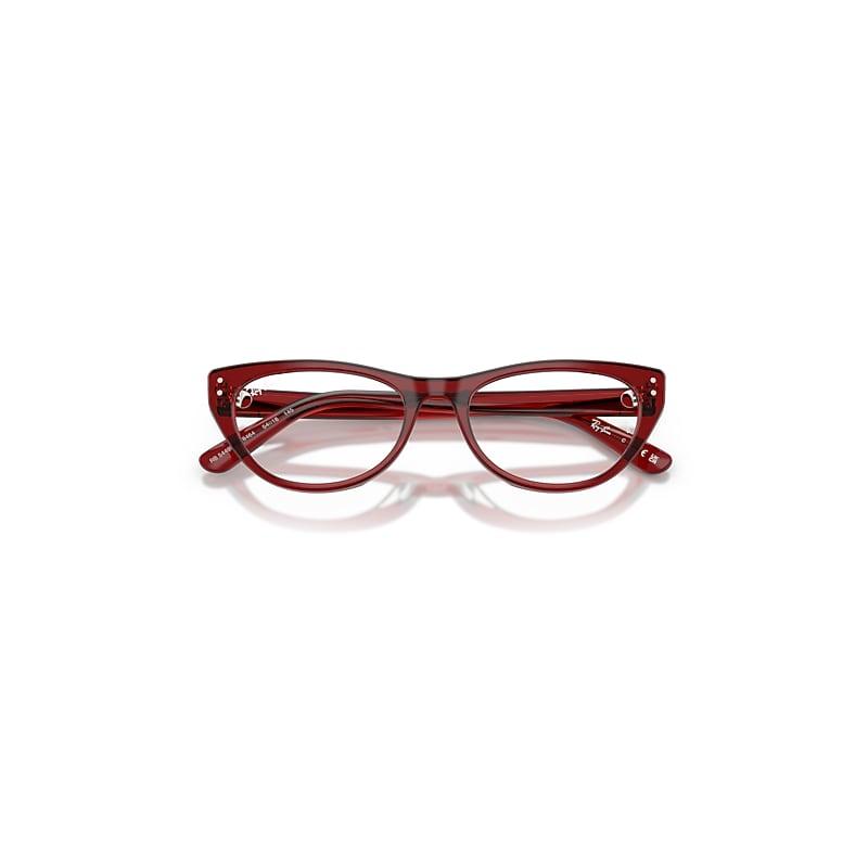 Ray-Ban Rb5449d Optics Eyeglasses Transparent Bordeaux Frame Clear Lenses Polarized by RAY-BAN