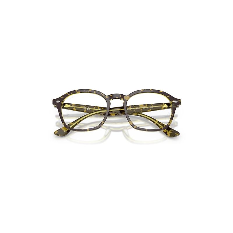 Ray-Ban Rb5451 Optics Eyeglasses Havana On Transparent Green Frame Clear Lenses Polarized by RAY-BAN