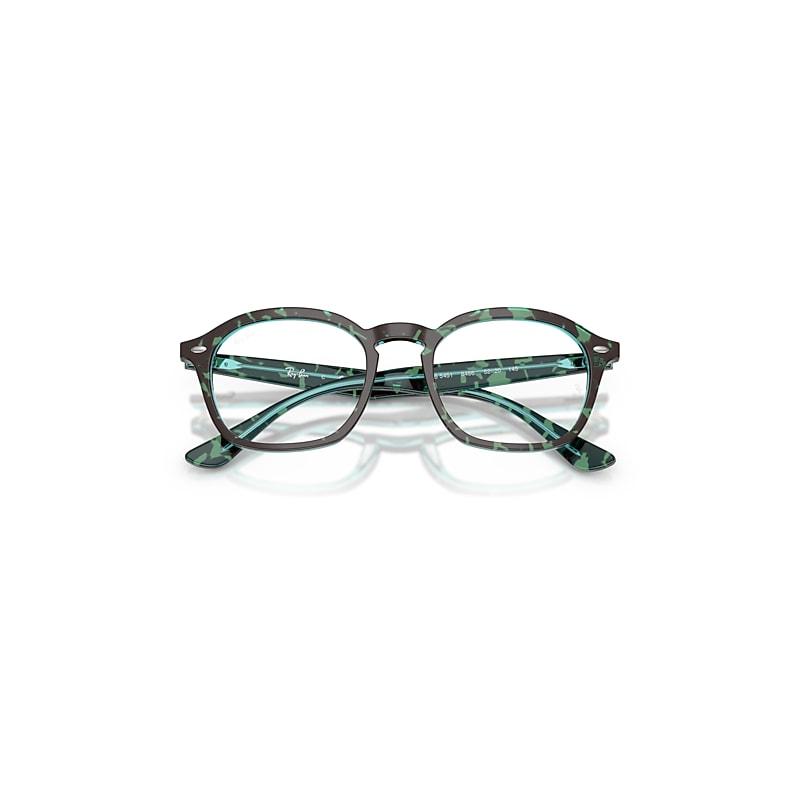Ray-Ban Rb5451 Optics Eyeglasses Havana & Blue Frame Clear Lenses Polarized by RAY-BAN