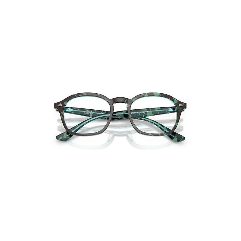 Ray-Ban Rb5451 Optics Eyeglasses Havana & Blue Frame Clear Lenses Polarized by RAY-BAN