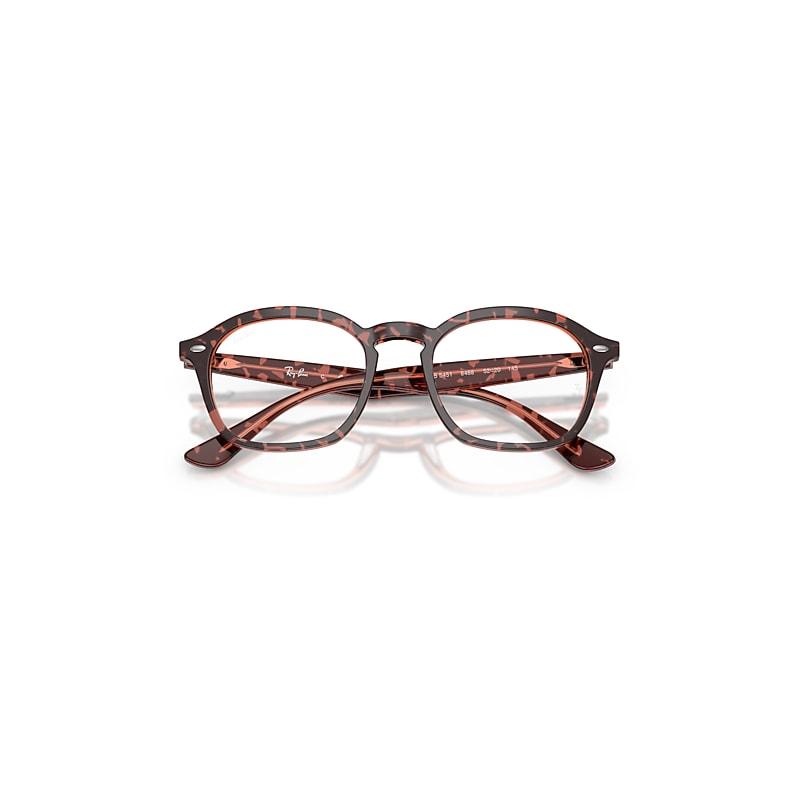 Ray-Ban Rb5451 Optics Eyeglasses Havana & Red Frame Clear Lenses Polarized by RAY-BAN