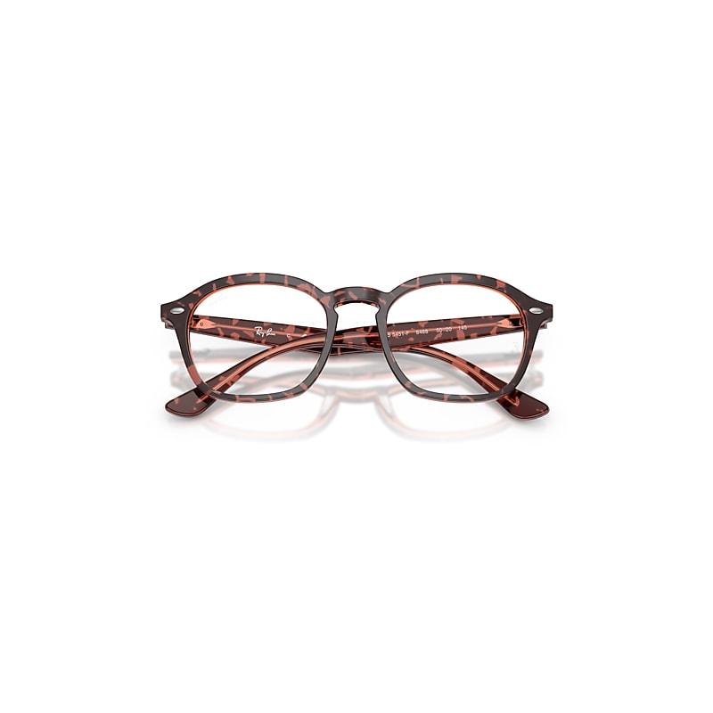 Ray-Ban Rb5451 Optics Eyeglasses Havana & Red Frame Clear Lenses Polarized by RAY-BAN